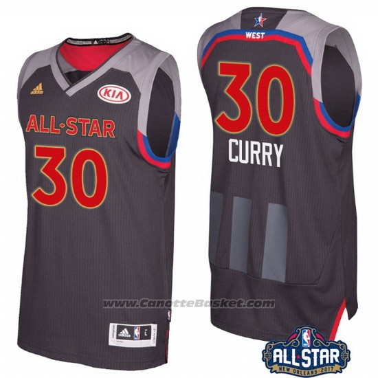Maglia All Star 2017 Golden State Warriors Stephen Curry #30 Nero